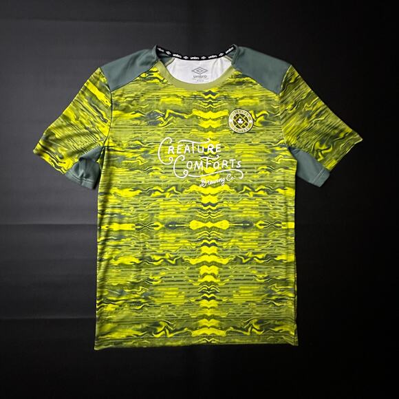 Savannah Clovers Jersey Mens Medium Green Yellow Soccer Authentic 3rd Kit Umbro - Picture 1 of 10